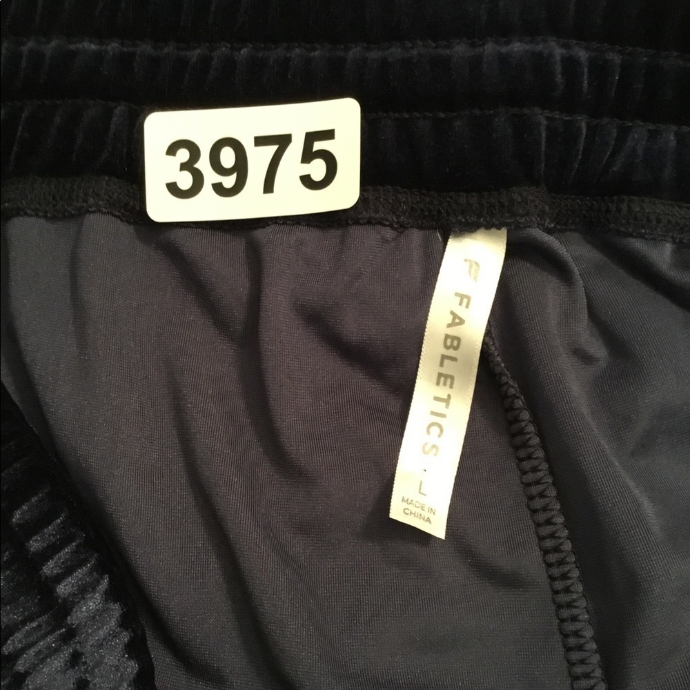 Fabletics blue velvet joggers size L - Picture 2 of 3